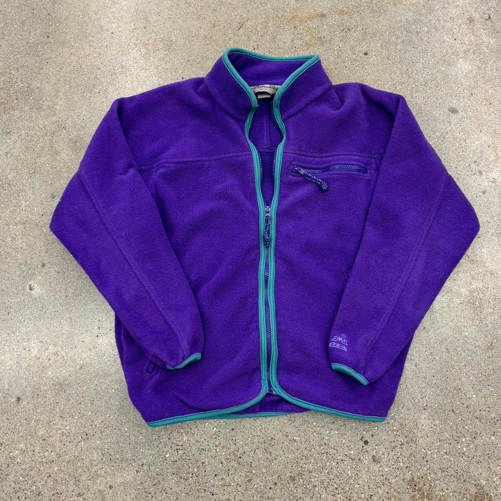 Vintage 90s Eastern Mountain Sports Purple Zip Up Jacket size large - Picture 1 of 6